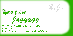 martin jagyugy business card